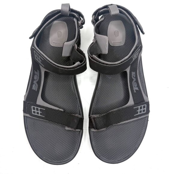 Teva Minam Sport Outdoor Hiking Water Sandals Mens 12 Black Gray 4289